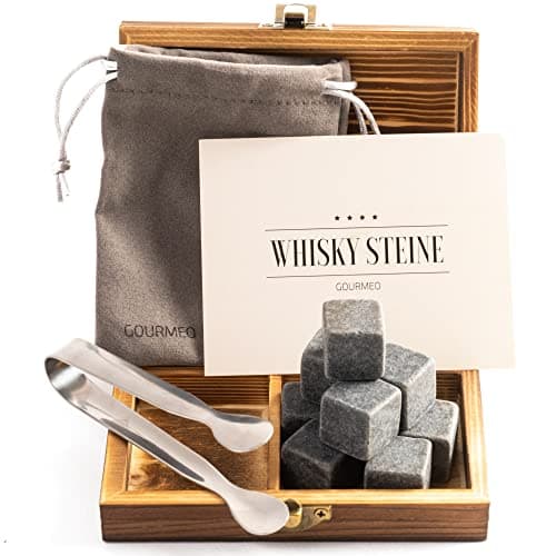 GOURMEO Stéatite Naturelle-Glaçons Réutilisables, Whisky, Pierres Froides-Ensemble de 9 pièces, Terre, 2, 2