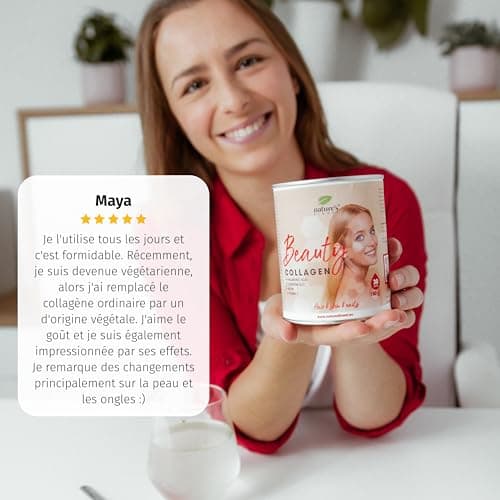 Nature's Finest by Nutrisslim Collagene et Acide Hyaluronique - Anti Ride, Repousse Cheveux - Collagene en Poudre Avec Q10 Coenzyme, Biotine, Zinc, Acide Hyaluronique - Testé, Sans Additifs