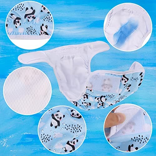 Czemo Lot de 3 Couche pour Chien Lavable, Couches Réutilisable Chien Incontinent Culotte pour Chien Femelle en Chaleur, Convient Aux Petits, Moyens et Grands Chiens (XL)