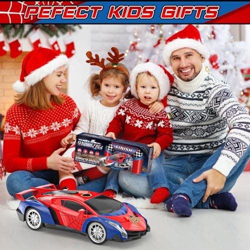 Mieryd Voiture Télécommandée, 1:18 Voiture de Course Sport Cadeau Enfant Jouet Garçon Fille 3 4 5 6 7 8 Ans Voiture Radiocommandée à Batterie Jeux Intérieur Extérieur Véhicule Téléguidée RC Drift Cars