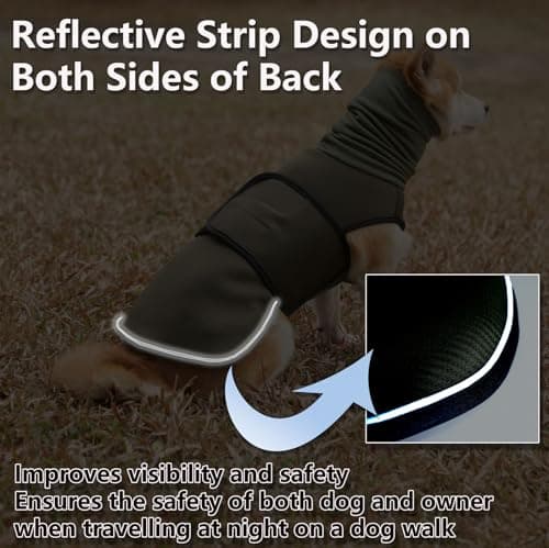 TOPSOSO Gilet Anti-anxiété pour Chien avec Chapeaux Bandanas Manteau Anti-anxiété pour Chien Maille Respirante Bande Auto-agrippante et Réflecteur Apaiser Les Peurs la Nervosité du Chien (Marine XS)