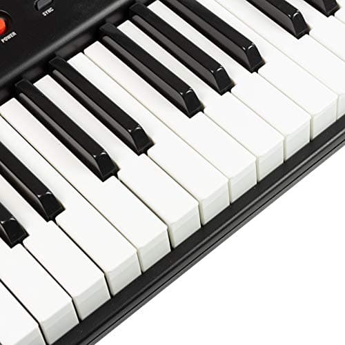 RockJam Clavier Compact 61 touches avec support de partition, alimentation, autocollants pour notes de piano et leçons Simply Piano