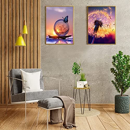 4 Pièces Peinture Diamant 5D, Kit Complet de Peinture Diamant, Broderie Diamant Kit Complet, DIY Diamant Painting Arts Artisanat Peinture Photos Décoration, pour Maison, Bureau, Décorer (30 x 40 cm)