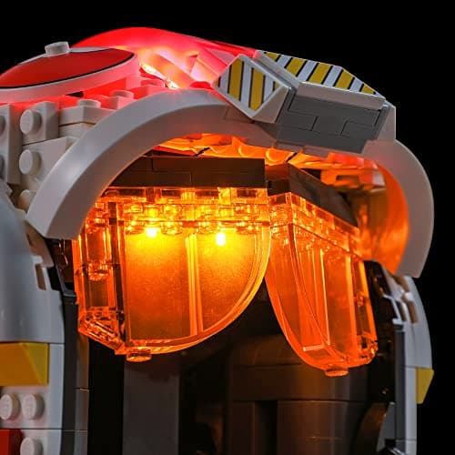 BRIKSMAX Kit d’éclairage à LED pour Lego Le Casque Red Five de Luke Skywalker - Compatible with Lego 75327 Blocs de Construction Modèle- Pas inclure l’Ensemble Lego