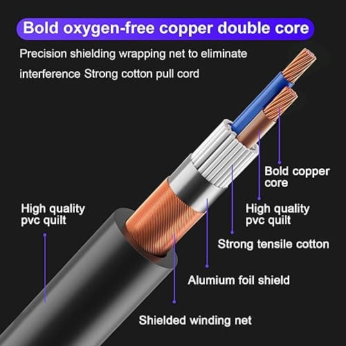 Czgor 2 mètres de Câbles DMX 10 Pièces, Flexibles 3 Broches Signal XLR Mâle à Femelle DMX Cable Pour Signal D'éclairage de Scène Connexion XLR Fil De Lumière de Scène