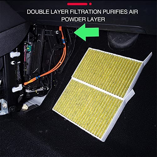 Filtre à air d'habitacle de qualité supérieure pour Tesla,Remplacement du Filtre à air de Cabine, Flux d'air Propre vers Votre Cabine pour modèle 3 modèle Y 2019-2021 pour Passager de Voiture