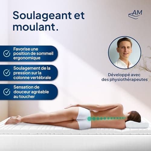 AM Qualitätsmatratzen - Surmatelas 160 x 200 en Mousse Gel - Surmatelas Souple et Adaptable - Housse de surmatelas Amovible et Lavable - Surmatelas memoire de Forme 160x200 6 cm - Haute qualité
