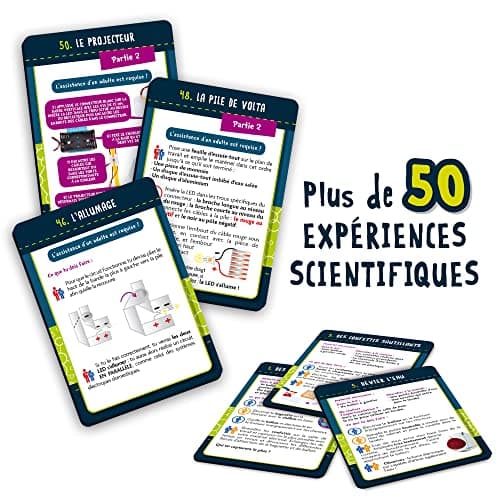 LISCIANI - I'm A Genius ELECTRICITE - Plus de 50 Expériences Scientifiques sur l'Electricité - Kit Scientifique avec Matériel Inclus - Jeu Educatif pour Enfants de 8,10,12 ans - Fabriqué en Italie