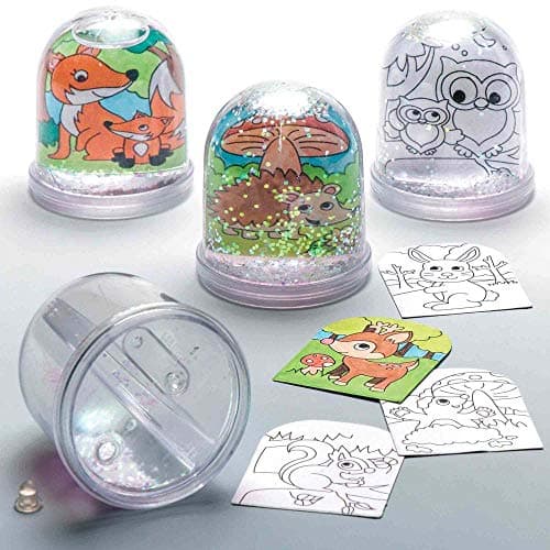 Baker Ross Lot de 4 Boîtes à Boules de Neige pour Enfants AR618