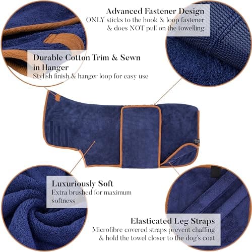 Lucky Paws® Peignoir Chien - Peignoir pour Chien à Double Couche - Peignoir Chien Super absorbante et Serviette pour Chien Ultra Douce en Un Seul Accessoire Chien Luxueux (M, Rose poudré)