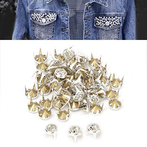 Strass A Rivet,Clou Pour Vetement,Crystal Beads,Goujons Et Pointes,Rivets En Crl Swarovski,Goujons Pour Vêtements 50 Pcs 7 Mm Bricolage Argent Rond Griffe A Grade Crl Strass Pour (Colette 7Mm Arge