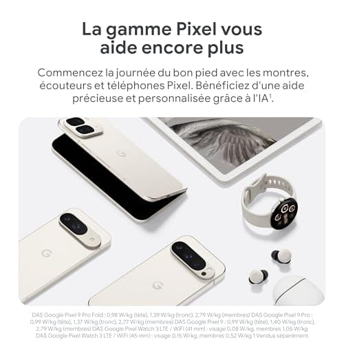 Google Pixel 9 – Smartphone Android débloqué avec Gemini, Appareil Photo avancé, 24 Heures d'autonomie et écran Actua 6,3 Pouces – Noir Volcanique, 256GB