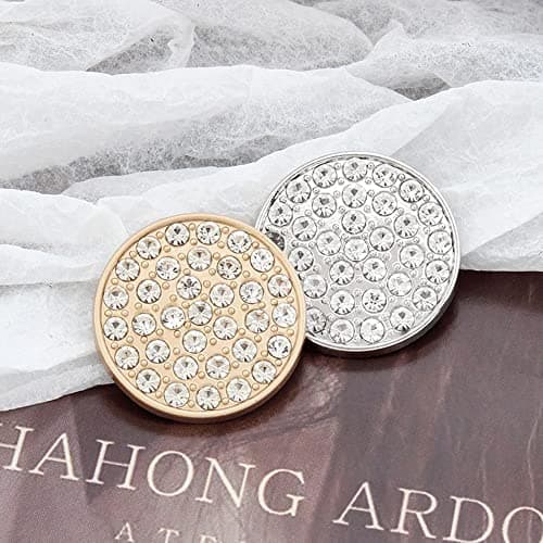 ftiemlovde 10 Gros Boutons Argent Mercerie Pour Blazer MéTal à Coudre Avec Strass,Couvre Boutons Couture de Manchettes Femme Chemise Smoking,Perfect Homme Boutons Pantalon Pour Capitonnage(G10S 12mm)