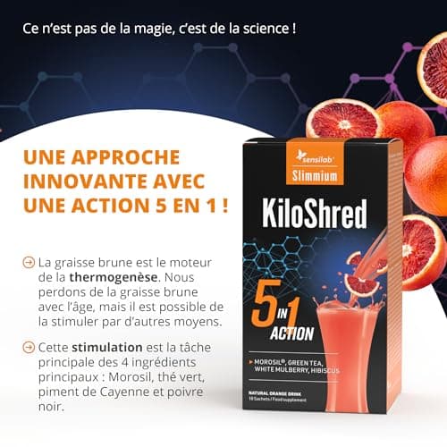 Morosil, Garcinia Cambogia, Thé de Java, Zinc - 30 sachets pour 30 jours - boisson avec Guide E-book Gratuit - SlimJOY KiloShred, Sensilab