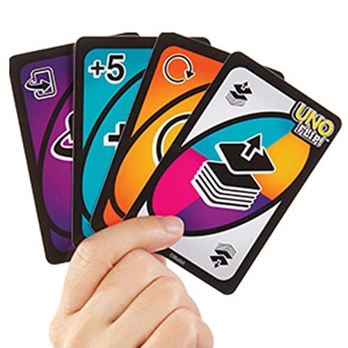 Mattel Games UNO Flip, Nouvelle Version Délirante Recto Verso, Jeu De Cartes pour Enfants Et Adultes, Jeu De Société pour Soirée en Famille, 2 À 10 Joueurs, Jouet pour Enfant de 7 Ans et Plus, GDR44