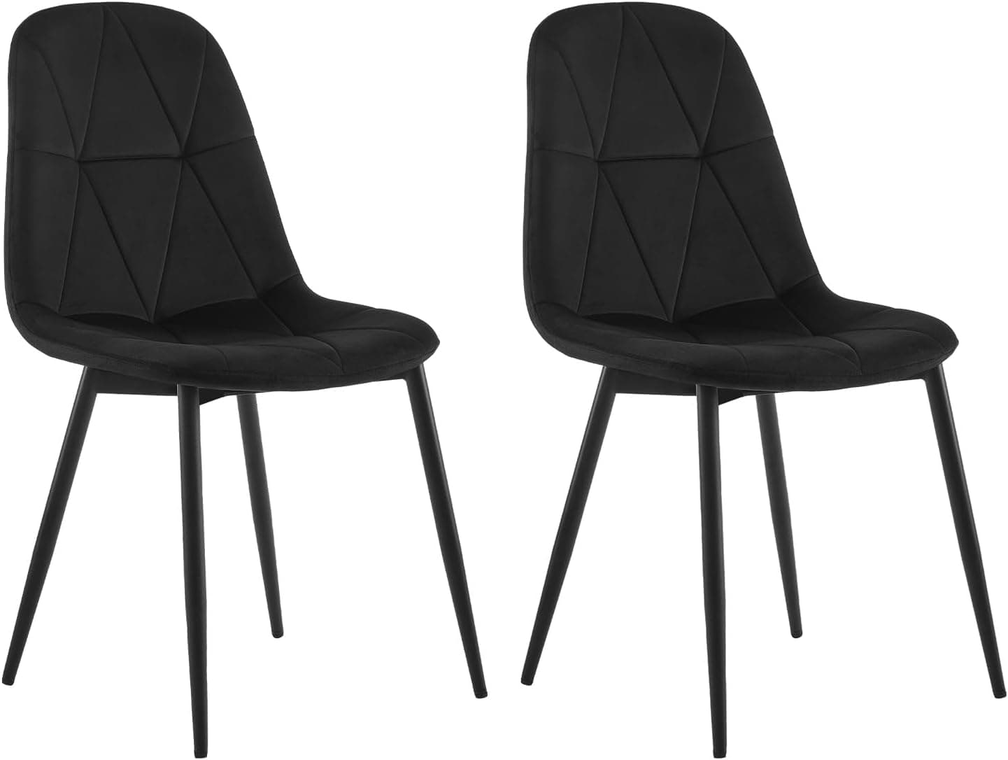 Lestarain Lot de 2 Chaises de Salle à Manger,Nior