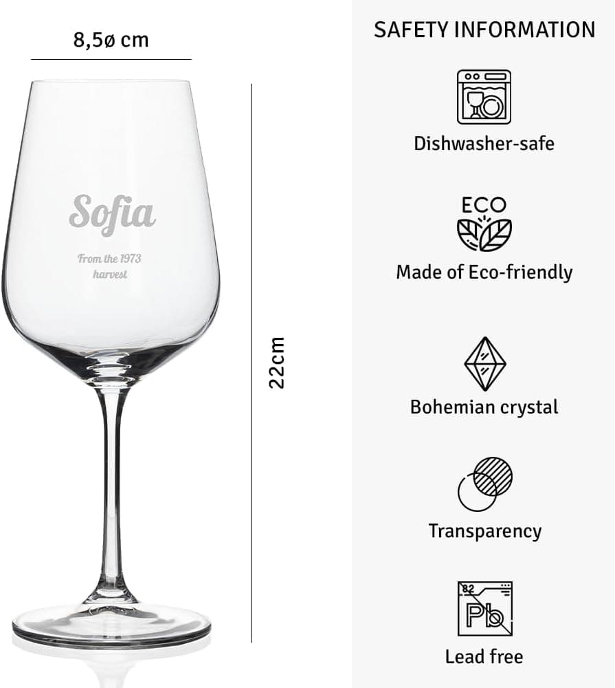 Wanapix | Verres à Vin Bohème Personnalisés | Cadeau de mariage | Flowers