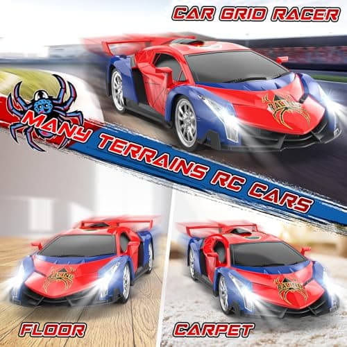 Mieryd Voiture Télécommandée, 1:18 Voiture de Course Sport Cadeau Enfant Jouet Garçon Fille 3 4 5 6 7 8 Ans Voiture Radiocommandée à Batterie Jeux Intérieur Extérieur Véhicule Téléguidée RC Drift Cars