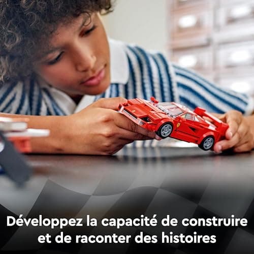 LEGO Speed Champions Supercar Ferrari F40 - Véhicule Jouet à Construire - Set de Voiture avec Une Minifigurine de Pilote - Set de Construction Collector pour Enfants Garçons et Filles 76934