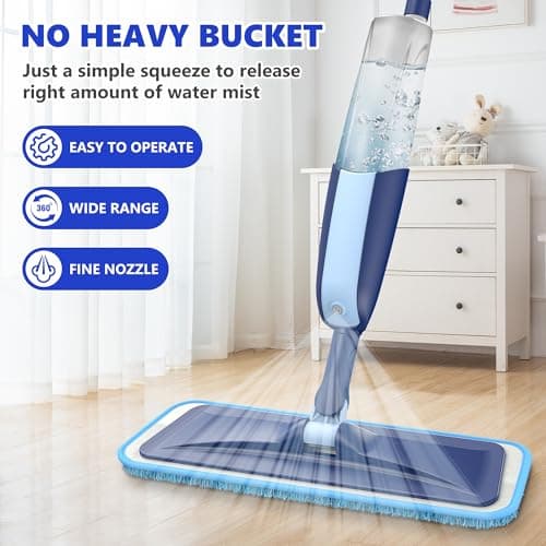 MANGOTIME Balai Serpillère Vaporisateur Mop Balais Serpillère Nettoyer Sol | Balai Lave Sol avec Reservoir Microfibre Spray Mop pour la maison, la cuisine, parquet, stratifié, bois, vinyle, carrelage