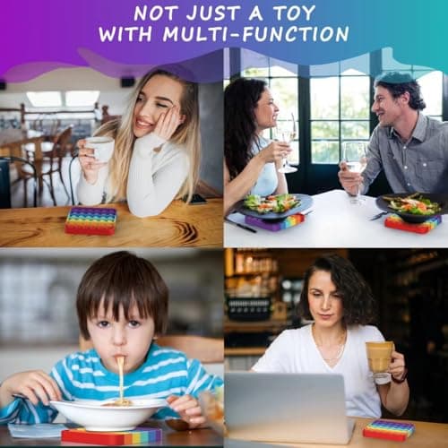BDwing Push and Pop Bubble Sensory Fidget Toy, Jouets Sensoriels à Presser, Silicone Anti-Stress Jouets de Soulagement de L'anxiété Educatifs Autisme Besoins Spéciaux pour Enfants Adultes
