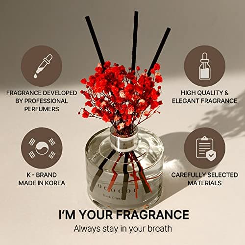 COCODOR Diffuseur à roseaux de Fleurs Conservées/Belle Pivoine (Lovely Peony) / 200ml / Parfum Ambiance, Diffuseur Parfum Maison, Cadeau pour Femmes, Cadeau Fête des Mères