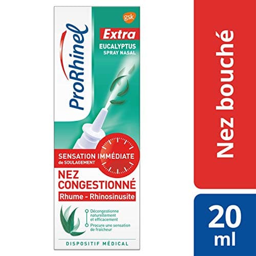Prorhinel Spray Nasal, Décongestionnant, Lavage Nez Bouché, Nez Qui Coule, Nez Congestionné, Pour Enfants et Adultes , Fabriqué en France, 20ml