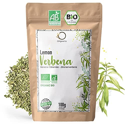 ORIGEENS VERVEINE CITRONNEE BIO 100g | FEUILLES SECHEES DE VERVEINE CITRON | The Verveine odorante Bio en vrac sans théine, Tisane sommeil