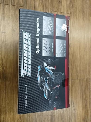 Lischwert Voiture télécommandée, 2,4 GHz 1:18 proportionnelle 4WD 50+ km/h Hobby Offroad Monster RC Truck, RC Crawler avec lumière LED, 2 Piles