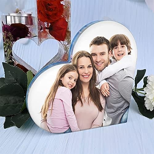 LICHENGTAI Moule en Silicone en Forme de Coeur 3D pour Coeur, Moulle en Forme de Coeur Silicone 3D Love Heart Moule en Silicone, Moule en Résine époxy pour Cadre Photo Décor d'anniversaire de Mariage