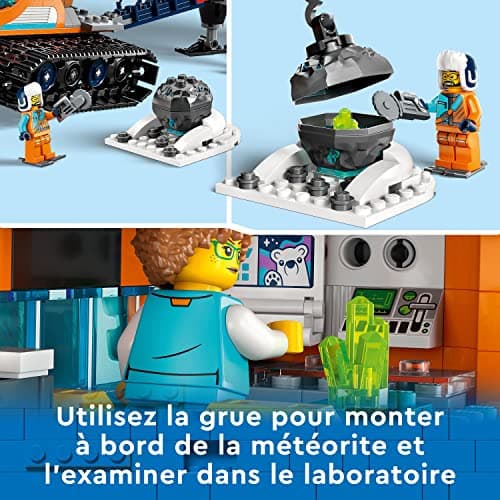 LEGO City Le Camion d’Exploration Arctique et Le Laboratoire Mobile, Jouet pour Enfants Dès 6 Ans, Garçons, Filles, Set sur la Science avec Véhicule, et 3 Figurines d'ours Polaire 60378