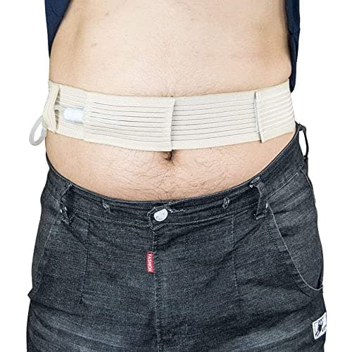 Lot de 2 ceintures de cathéter de dialyse péritonale – Support de tube G pour homme et femme – Ceinture de dialyse abdominale pour PD, G, PEG, J – Accessoires de dialyse (moyen)