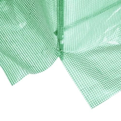 Outsunny Serre de Jardin Tunnel 5 m2 2,5L x 2l x 2H m Acier renforcé Ø 1,8 cm + PE Haute densité 140 g/m2 fenêtres Porte déroulante Vert