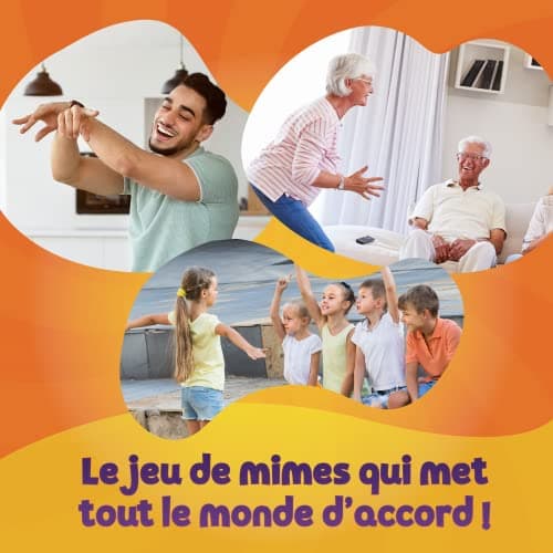 ZENAGAME Génération Mimes Jeu de société - Jeu d'ambiance - Famille - Jeu de mimes - pour Enfant et Adultes- Jeu de Cartes dès 4 Ans