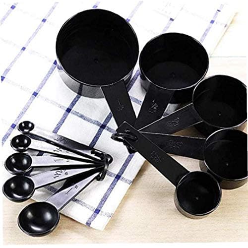 10pcs/set Measuring Cups Spoons Kitchen Tools Cups Foodservice Spoons Baking Cake Liquid Flour Ingredients Measure Spoon