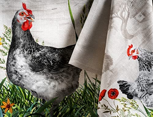 Maison d' Hermine Basse Cour Lot de 4 Serviettes Douces et douillettes 100% Coton Parfait pour Les dîners de Famille, Les Mariages, Les Cocktails, la Cuisine, Le Printemps/été (45cm x 45cm)