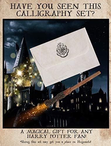 Harry Potter Coffret Papier À Lettre Poudlard, Ensemble Papeterie Complet Avec Stylo Calligraphie, Bloc Note, Enveloppes, Stickers Sceau, Tampon Enfant Et Stylo Magique Encre Invisible