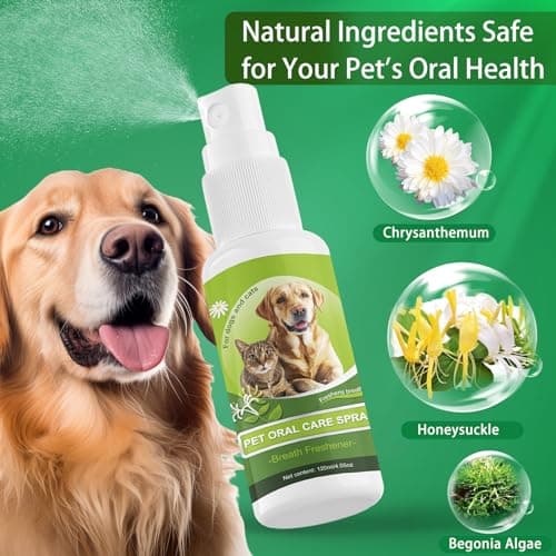 Sfasfnsd Spray de Soins bucco-dentaires pour Animaux de Compagnie,Soins Dentaires pour Chien,Nettoie la Bouche sans Brossage et Aide à Désodoriser la Bouche de Votre Animal,Une Haleine Fraîche
