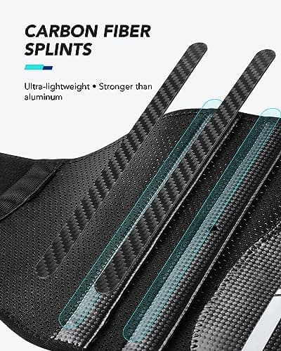 Fitomo Ceinture Lombaire, Support Lombaire pour Homme et Femme avec Ergonomique et Attelles en Fibre de Carbone, Tissu en Maille Ultra Fine, Soutien Lombaire pour Maux de Dos, Sciatique, Posture