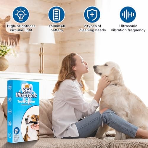 Ciphuoly Detartreur Dentaire Ultrason pour Chien et Chat - Kit Detartrage Dentaire Professionnel, Étanche IPX6, Anti Tartre Chien & Mauvaise Haleine, Nettoyage Sûr des Gencives