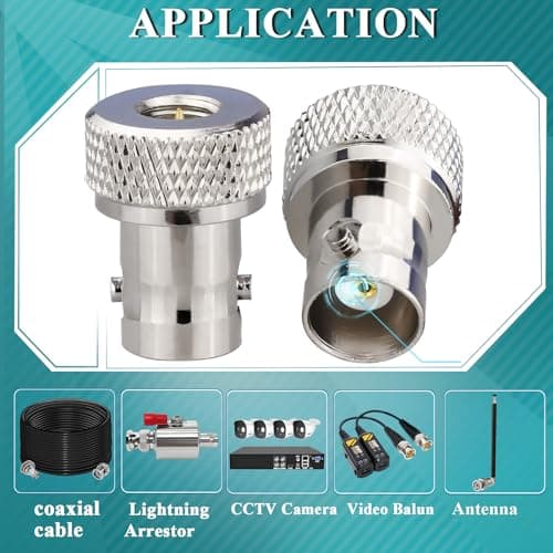 TUOLNK SMA mâle à BNC femelle connecteur coaxial RF pour radio bidirectionnelle talkie-walkie RF adaptateur coaxial BNC à SMA adaptateur coaxial 2 ensemble