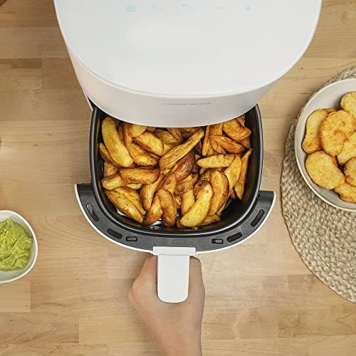 Cecotec Friteuse sans Huile à Air Chaud 2,5 L Cecofry Deluxe Rapid Sun. Puissance de 1400 W, 8 Modes, Température jusqu'à 200o, Panier et grille conviennent au lave-vaisselle