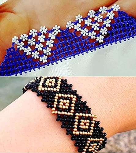 Lot de 6 500 perles de rocaille en verre Ceylan 2 mm 10 couleurs 11/0, perles poney, perles de Ceylan, perles de rocaille (blanc)