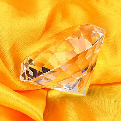 BSTKEY Presse-Papier en Cristal et Diamant 80 mm – Ornement en Verre pour Photographie, décoration de fête de Mariage, décorations étincelantes