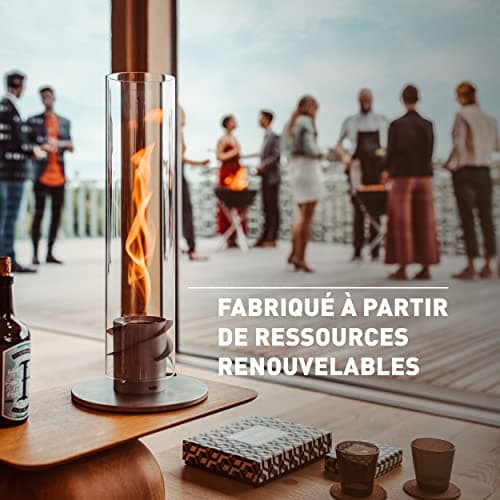 höfats - Bioéthanol Gel Organique, Gel Combustible - 6X Bouteilles à 1000 ML - Accessoire pour recharger Spin 90/120 feu de Table, sans Odeur ni fumée
