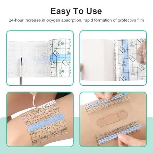 PRAOFRT 50 Pièces Pnsements waterproof Bandage Transparent Imperméable, Pansements Médicaux Transparent Imperméables Film Adhésif(10 * 10CM)