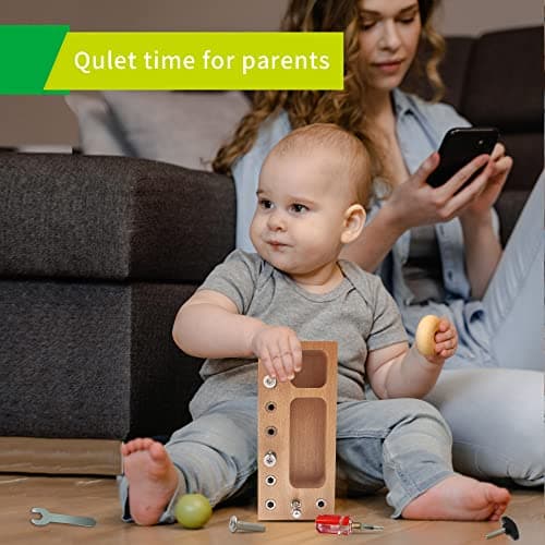 TenFans Jouets Montessori pour 1 2 3 4 Ans, Jouets en Bois pour Enfants, Jouets de motricité Fine, Jouets sensoriels pour Tout-Petits, Jouets d’Apprentissage préscolaires pour Les Voyages en Bas âge