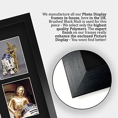 HWC Trading FR A3 Anthony Daniels & Kenny Baker Star Wars R2D2 & C3PO Cadeaux Imprimés Affichage de présentation d’autographes signés pour les fans de cinéma - A3 Encadré