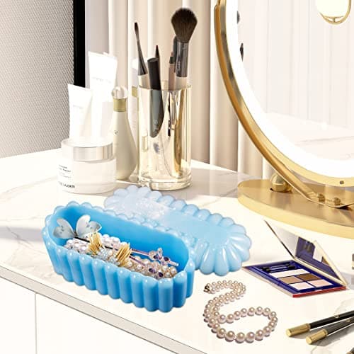 Voyyphixa Moule Boite Resine Epoxy Ovale, Moule Silicone Boite a Mouchoirs avec Couvercle Moulage Moule de Coulée Boîtes à Bijoux Rangement pour décoration de la Maison (Rectangle)