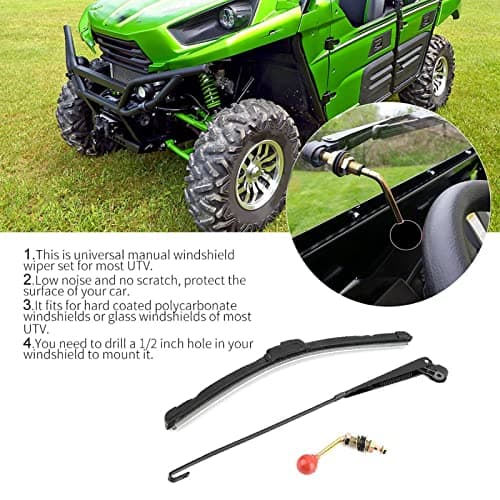 Essuie-glace Manuel Manuel UTV, Kit D'essuie-glace UTV, Kit De Remplacement Universel De Balai D'essuie-glace Pour UTV